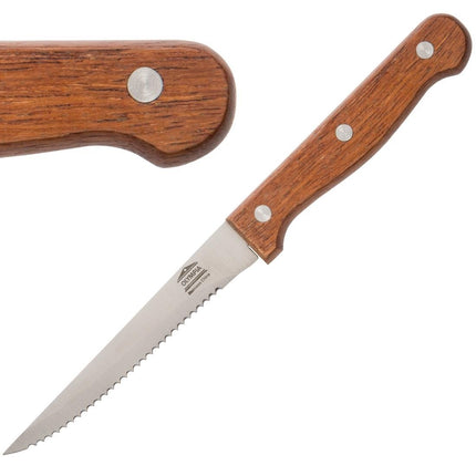 Steak Knives 21.5cm with Wooden or Black Plastic Handle | Olympia