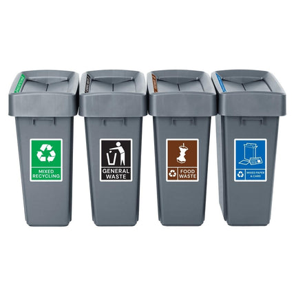 Slim Bin Lid Label Mixed Paper & Cardboard | Jantex 4