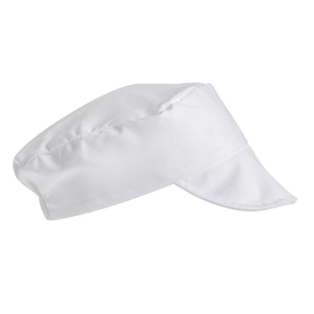 White Bakers Cap | Polyester/Cotton Blend | Universal Size