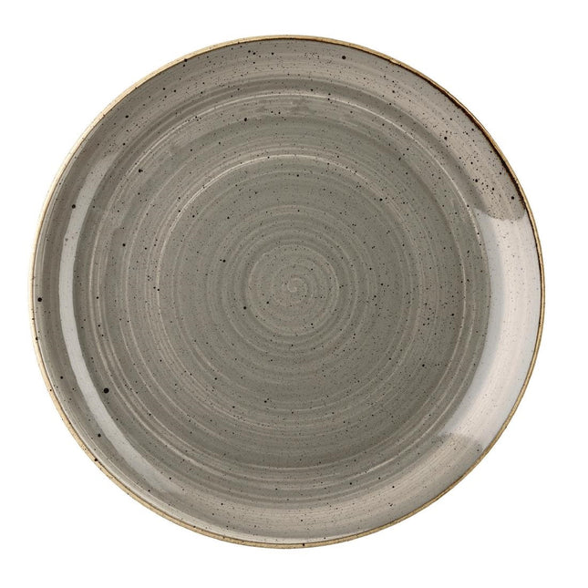 Stonecast Peppercorn Grey Evolve Coupe Plate | Churchill