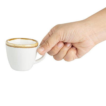 Kiln Chalk White Espresso Cups 85ml | Olympia 3