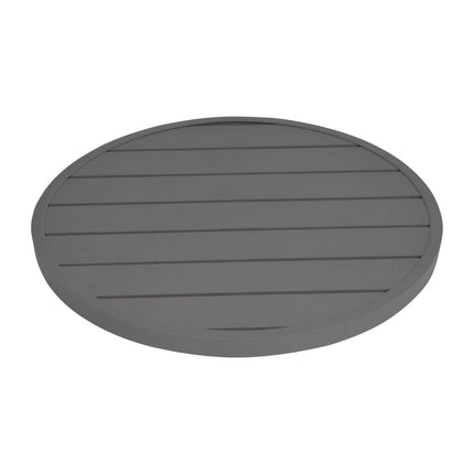 Aluminium Round Tabletop Dark Grey 580mm | Bolero 2
