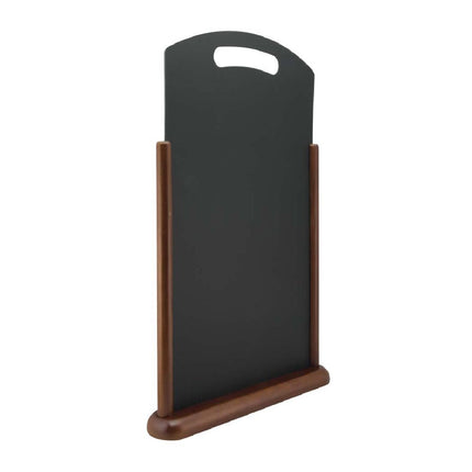 Extra Large Wooden Table Chalkboard with Dark Brown Lacquer Finish | Securit 2