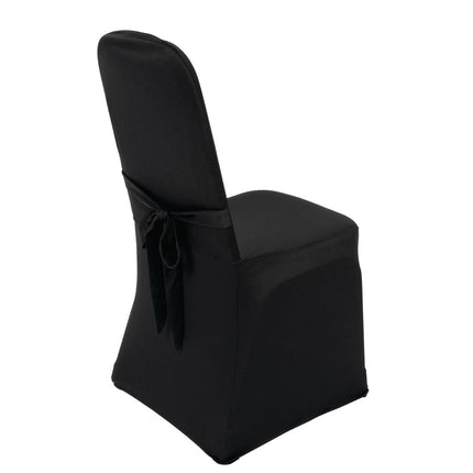 Stretch Jersey Chair Cover Black | Bolero 4