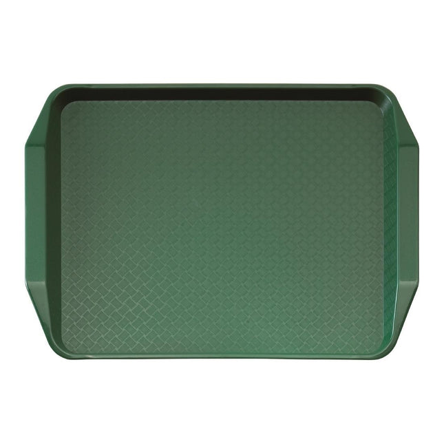 Polypropylene Fast Food Tray with Handles Green 43x30cm | Cambro