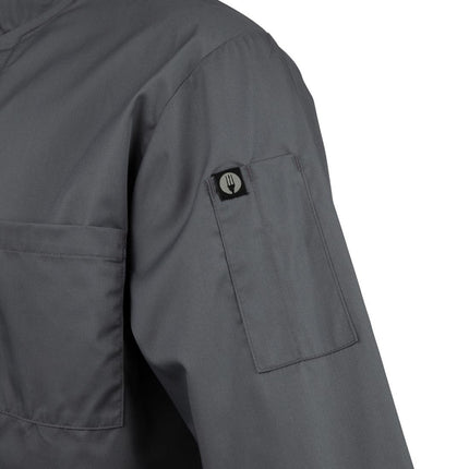 Unisex Chef Jacket Grey | Chef Works | S | Polyester/Cotton 6