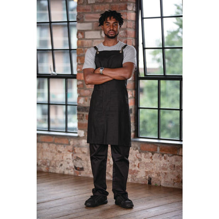 Linen Blend Apron Black | Southside 4