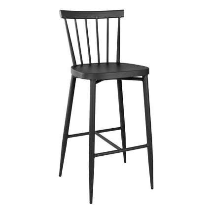 Black High Aluminium Bar Stools | Bolero Windsor | 2 Pieces