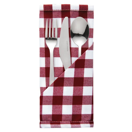 Gingham Napkins Red-White 41x41cm | Mitre Comfort | Set of 10