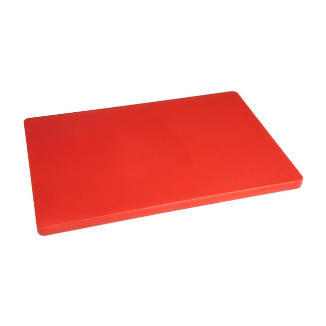 Extra Thick Red LDPE Cutting Board 600x450x20mm | Hygiplas