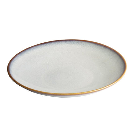 Grey Plain Low Coupe Bowls 260mm | Olympia Drift | Porcelain