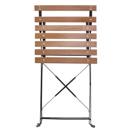 Foldable Imitation Wood Chairs with Steel Frame | Bolero | Set of 2 5