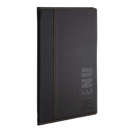 Synthetic Leather Menu Holder A5 Black | Securit Trendy 3