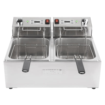 Double Electric Fryer with Timer | Buffalo | 2 x 5L Stainless Steel Tanks 4