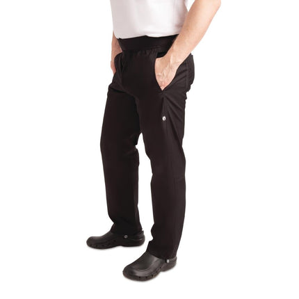 Lightweight Men's Chef Pants Black S | Chef Works 3