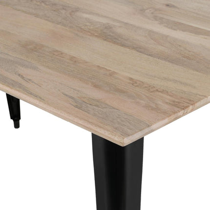 Bolero Bistro Dining Table with Mango Wood Top and Black Legs 1450mm 3