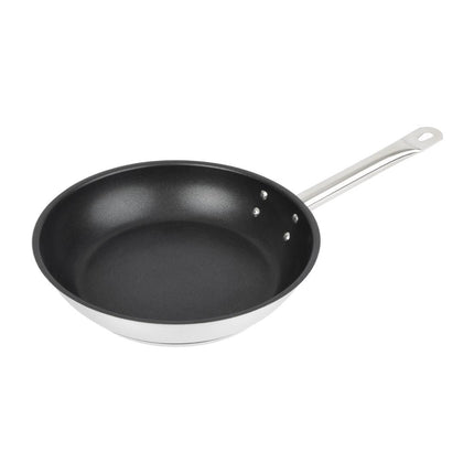 Stainless Steel Frying Pan with Platinum Plus Teflon Non-Stick Coating | Vogue | 24cm | Induction Compatible 2