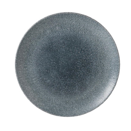 Porcelain Coupe Plate 26cm | Churchill Raku Topaz Blue Evolve | Pack of 12