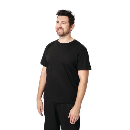 Unisex Black T-Shirt M | 100% Cotton with Double Rib Collar 2