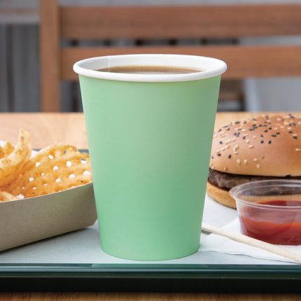 Recyclable Single-Wall Coffee Cups Turquoise 340ml | Fiesta | 1000 pcs 4