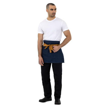 Denim Blue Polyester-Cotton Waist Apron 43 x 70 cm | Southside 5