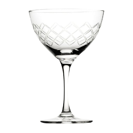 Diamond Cut Martini Glasses 190ml | Utopia Raffles | Set of 6