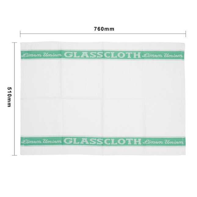 Half-Linen Glass Cloth | Vogue | 76 x 51 cm | Green 2