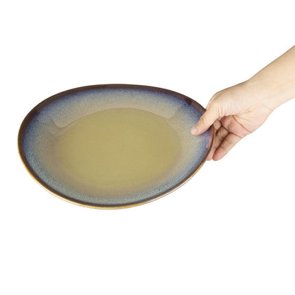 Coupe Plates Aubergine Reactive Glaze 270mm | Olympia Birch 4