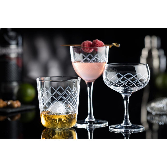 Diamond Cut Martini Glasses 190ml | Utopia Raffles | Set of 6 2