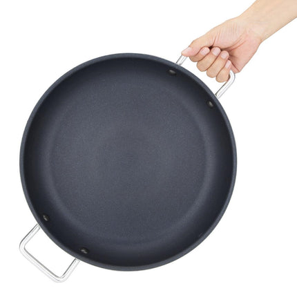 Aluminium Non-Stick Teflon Platinum Plus Paella Pan 35cm | Vogue 7