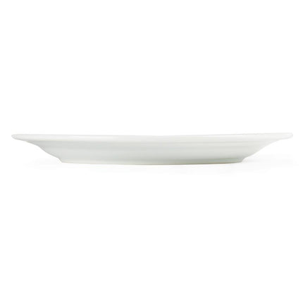 Dinner Plates with Wide Rim 25cm | Olympia Whiteware | Set of 12 5