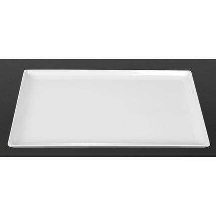 Flat Melamine Serving Platter White GN 1/1 | APS 2