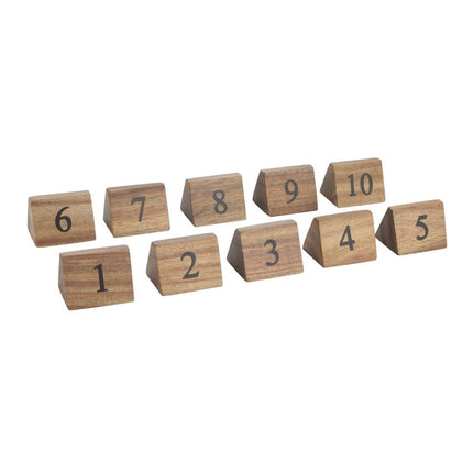 Rustic Wooden Table Numbers 1-10 | Olympia