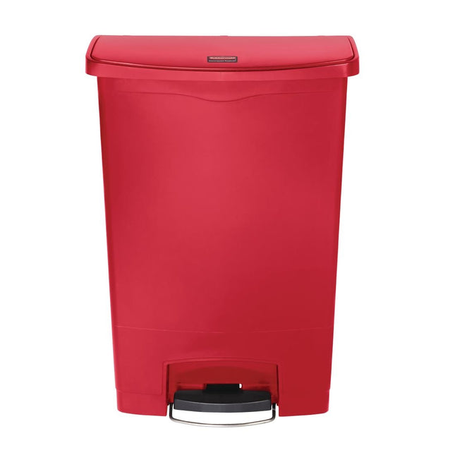 Front Step Pedal Bin 90L Red | Rubbermaid Slim Jim
