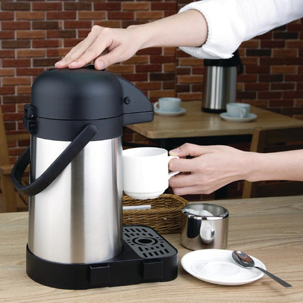 Stainless Steel Pump Thermos Jug 1.9L | Olympia 2