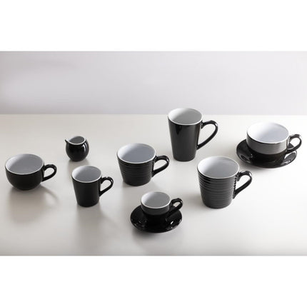 Cafe Latte Cup Black 340ml | Olympia Cafe 6