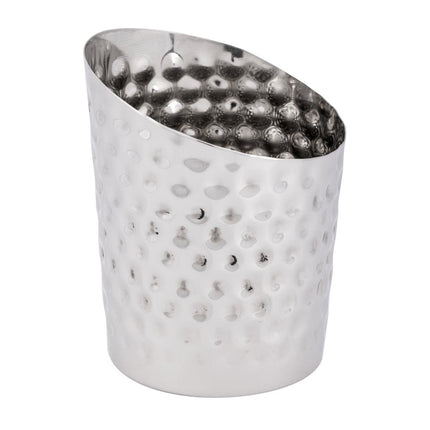 Hammered Stainless Steel Chip Cup | Olympia | 480ml