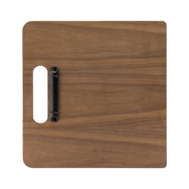 Walnut Wooden Menu Board with Black Powder-Coated Ring Binder | Securit Walnut Range