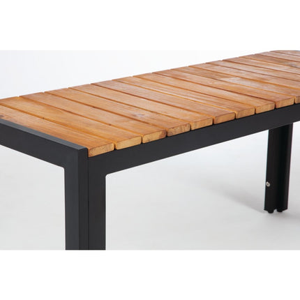 Industrial Steel and Acacia Wood Benches 100cm | Bolero | 2 Pieces 6