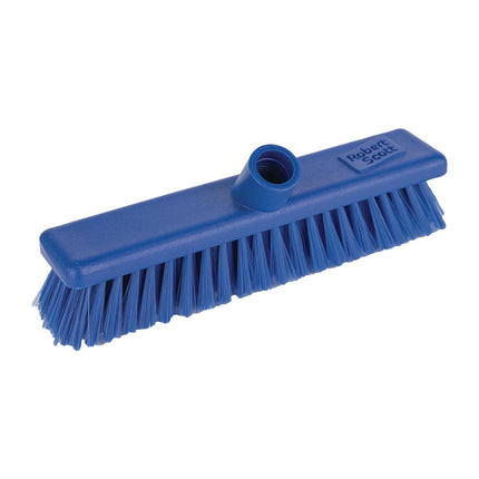 Soft Bristle Broom 30cm Blue | Jantex Hygiene