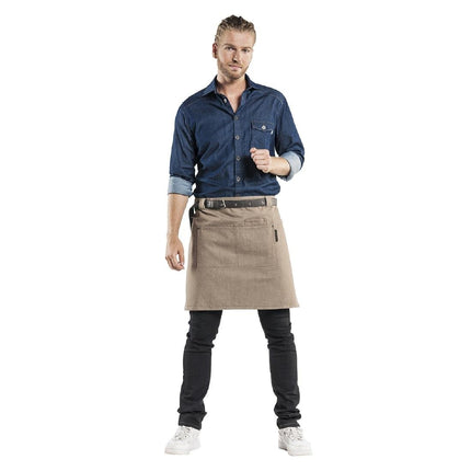 Unisex Denim Apron W70-L50 cm | Chaud Devant Forene | Mud