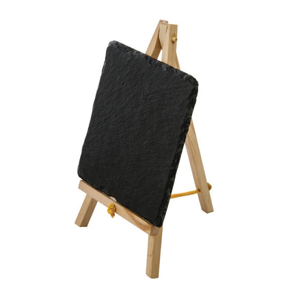 Olympia Small Wooden Easel with Slate Sign 3