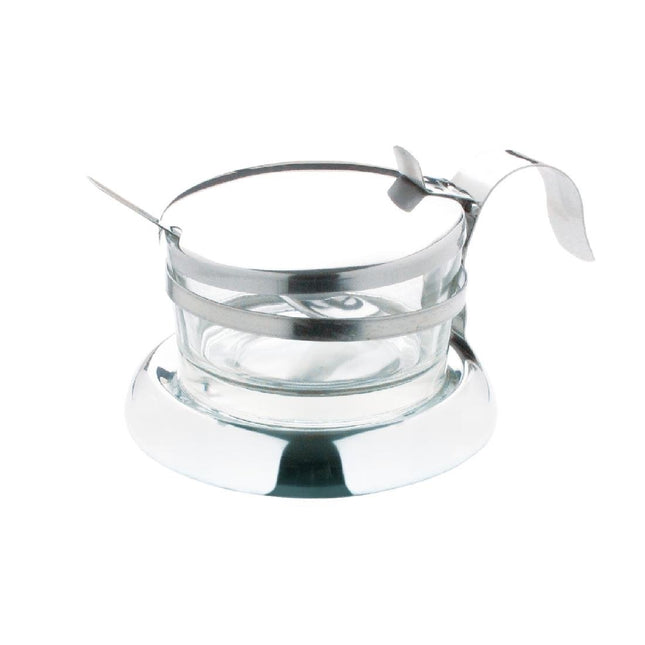 Stainless Steel Cheese Serving Dish with Flip Lid and Spoon | Olympia