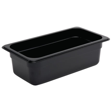 Polycarbonate Black Container GN 1/3 100mm | Vogue
