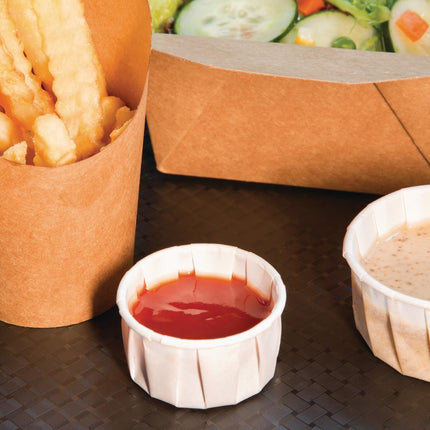 Recyclable Paper Sauce Pots Medium 2oz | Eco-Friendly Disposable Containers | 250 Pieces 6
