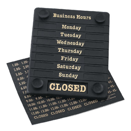 Open Closed Door Sign with Opening Hours 8