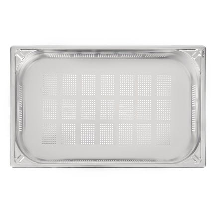 Perforated Stainless Steel GN 1/1 Pan | Vogue | 100 mm Depth 4