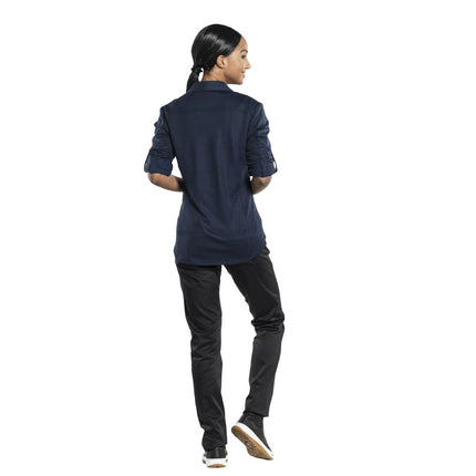 Women's Marine Blue Service Blouse with Stretch and Jersey Back | Chaud Devant | 3XL 3