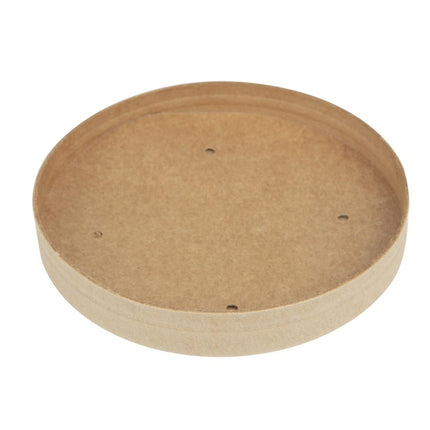 Microwave-Safe Kraft Soup Bowl Lids with Steam Vents | Colpac | Recyclable 3