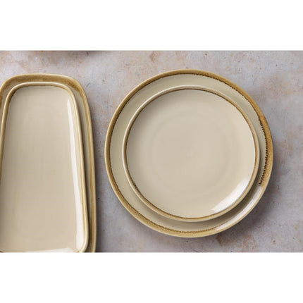Coupe Dinner Plates Sandstone 23cm | Olympia Kiln 6